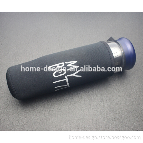 long tea cup /glass cup with gauze for hot water & tea